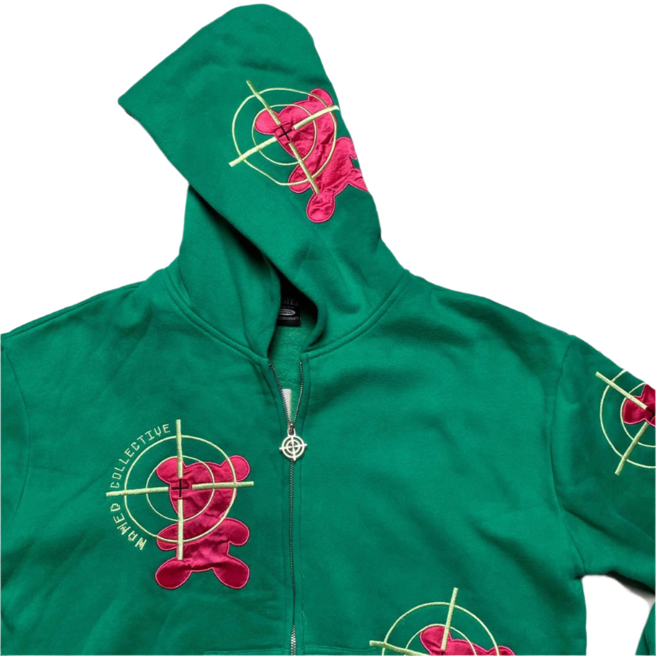 Named Collective Green and Pink Teddy Mission Hoodie (M)