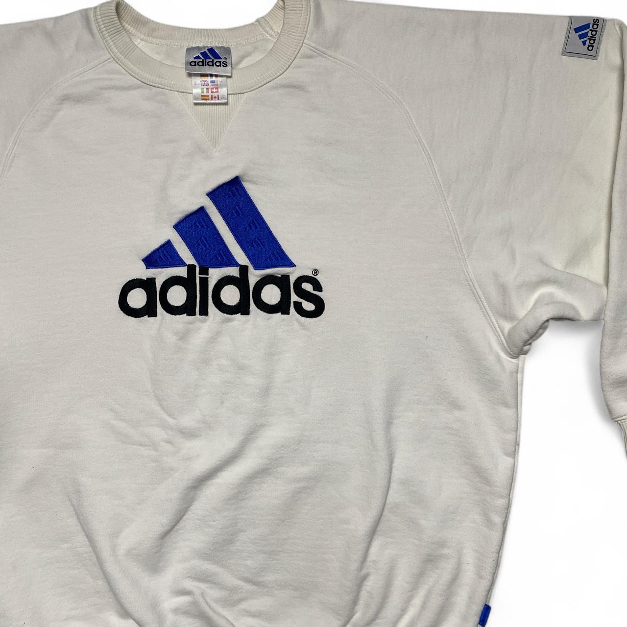 Adidas Equipment Blue and White Vintage Jumper