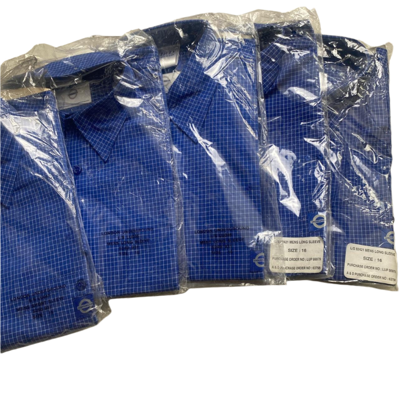 Workwear Vintage 80’s 90’s Blue and White Grid Shirts (L)