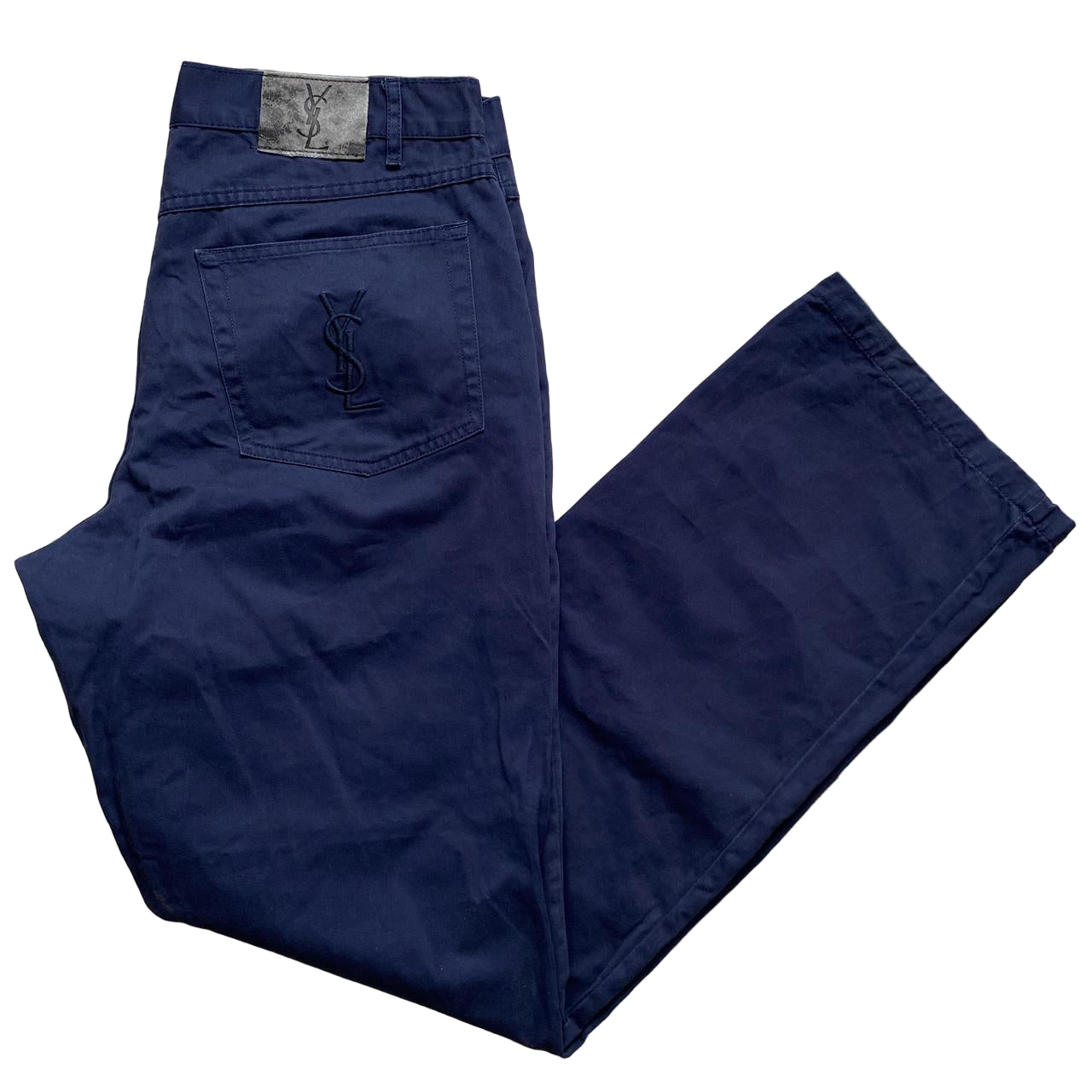 Yves Saint Laurent Vintage YSL Navy Jean Trousers (34W)