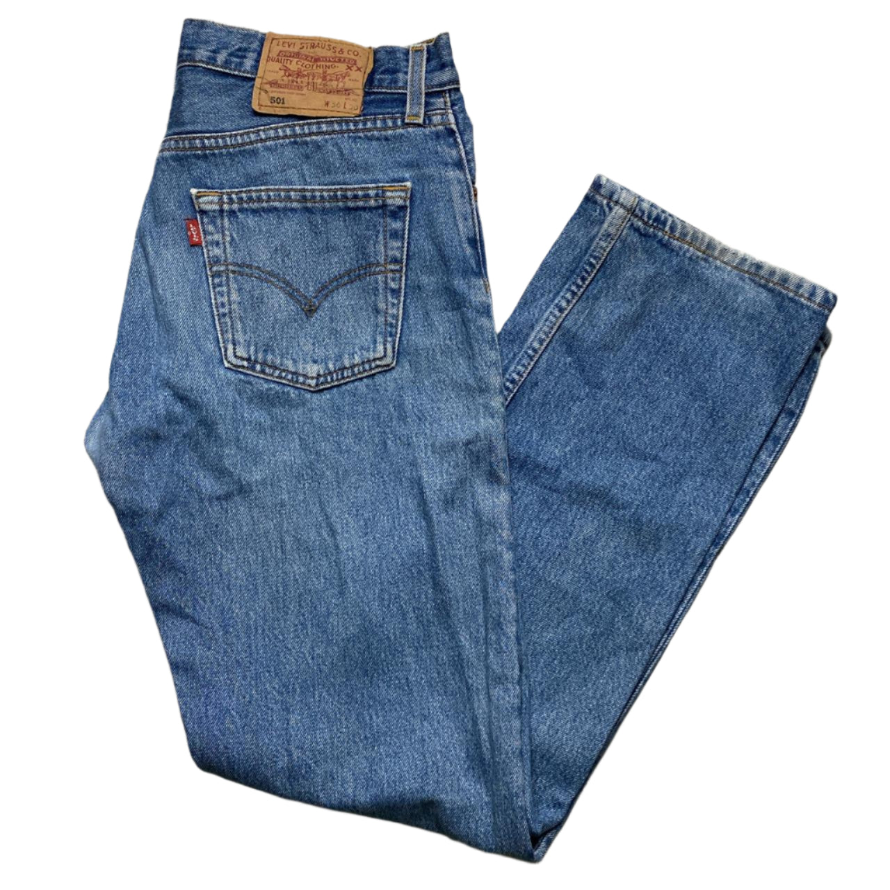 Levis 501 Baggy Vintage Light Blue Jeans (30W)