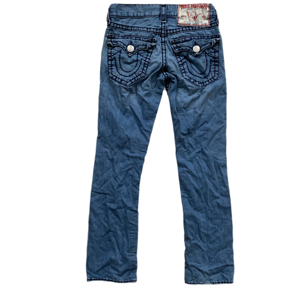 True Religion Ricky Super T Big Stitch Jeans (29W)