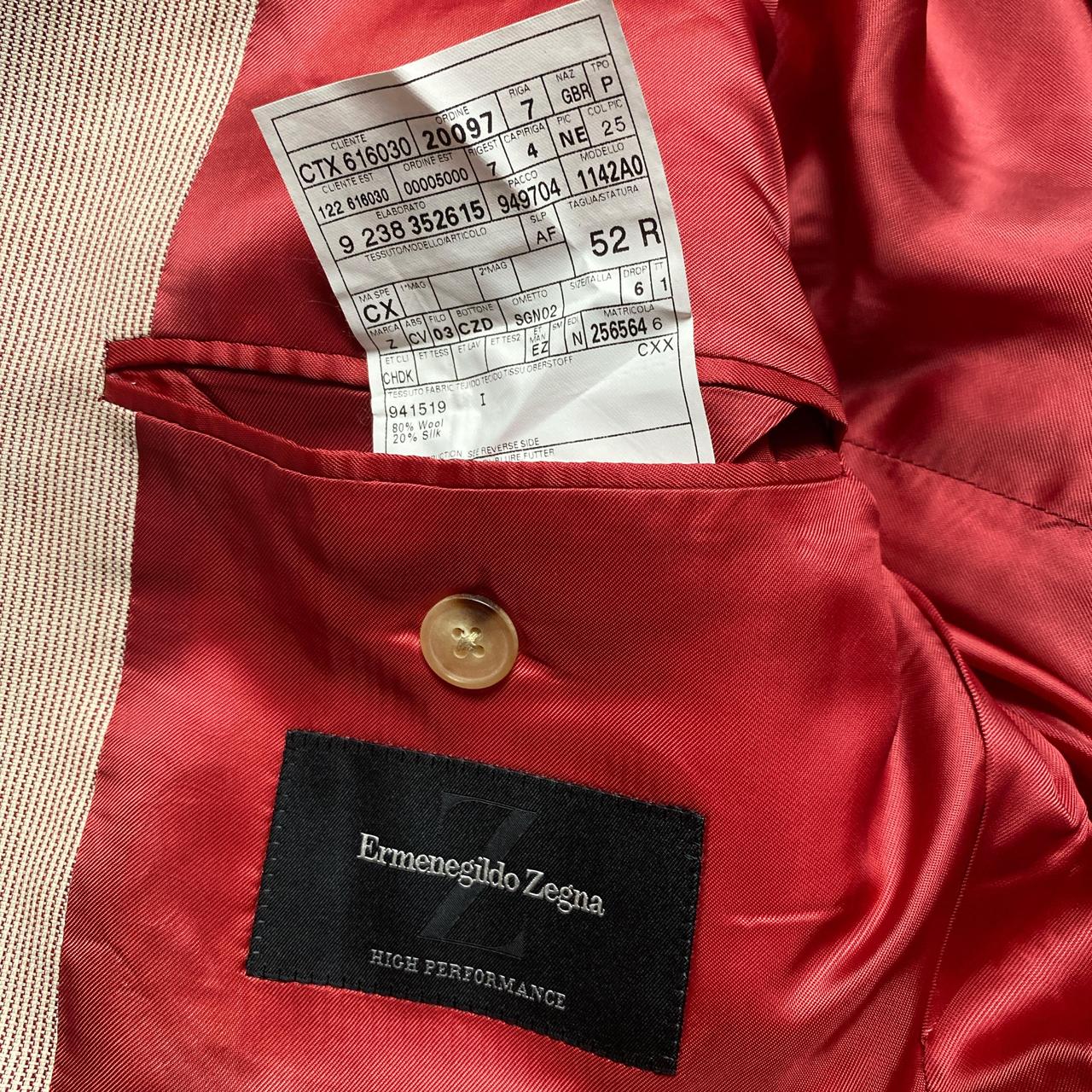 Ermenegildo Zegna Light Link Pink Stripe Suit Blazer Jacket (M)