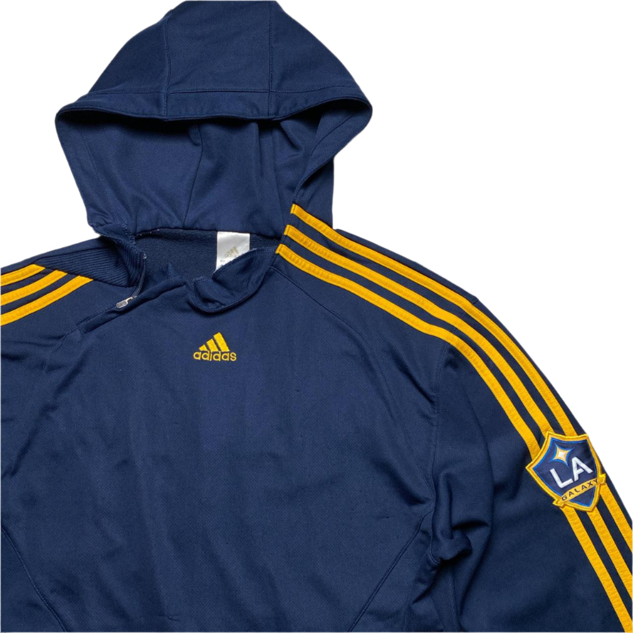 Adidas LA Galaxy David Beckham 23 Navy and Yellow Hoodie (M)