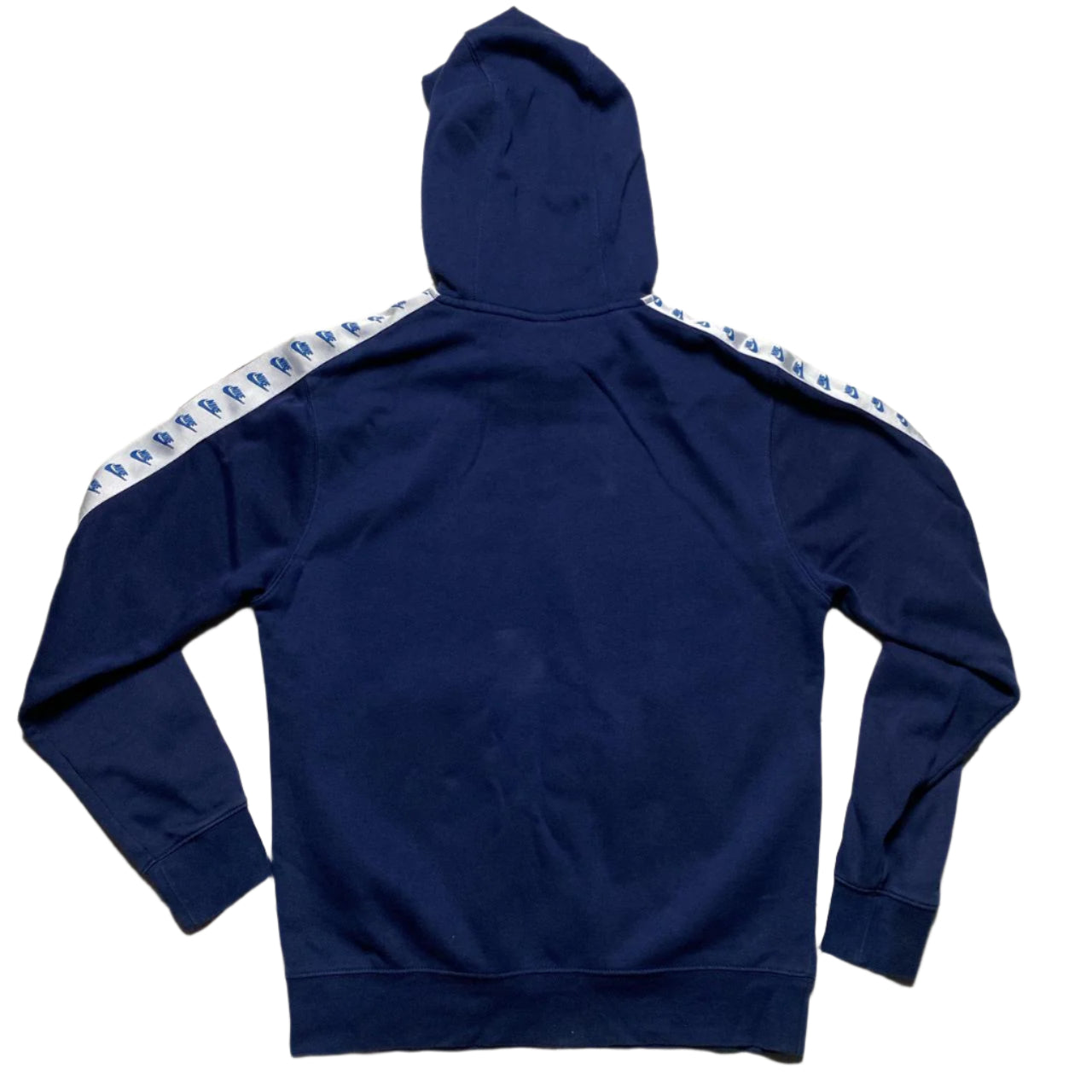 Nike Navy and White Swoosh Hoodie (S)