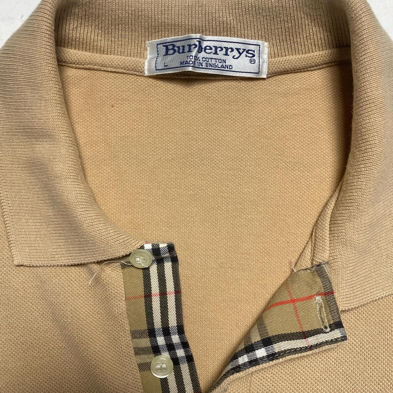 Burberry Burberrys Vintage 90’s Cream Novacheck Beige Polo Shirt
