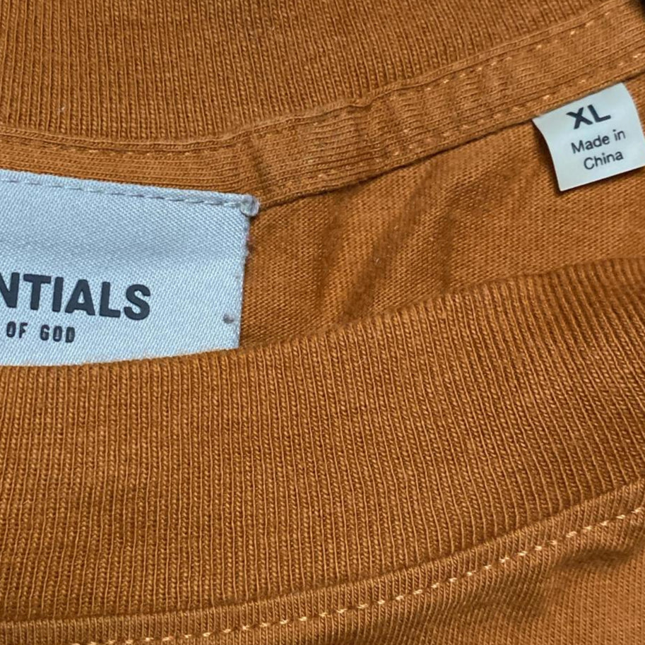 Essentials Fear Of God Orange Long Sleeve T Shirt (XL)