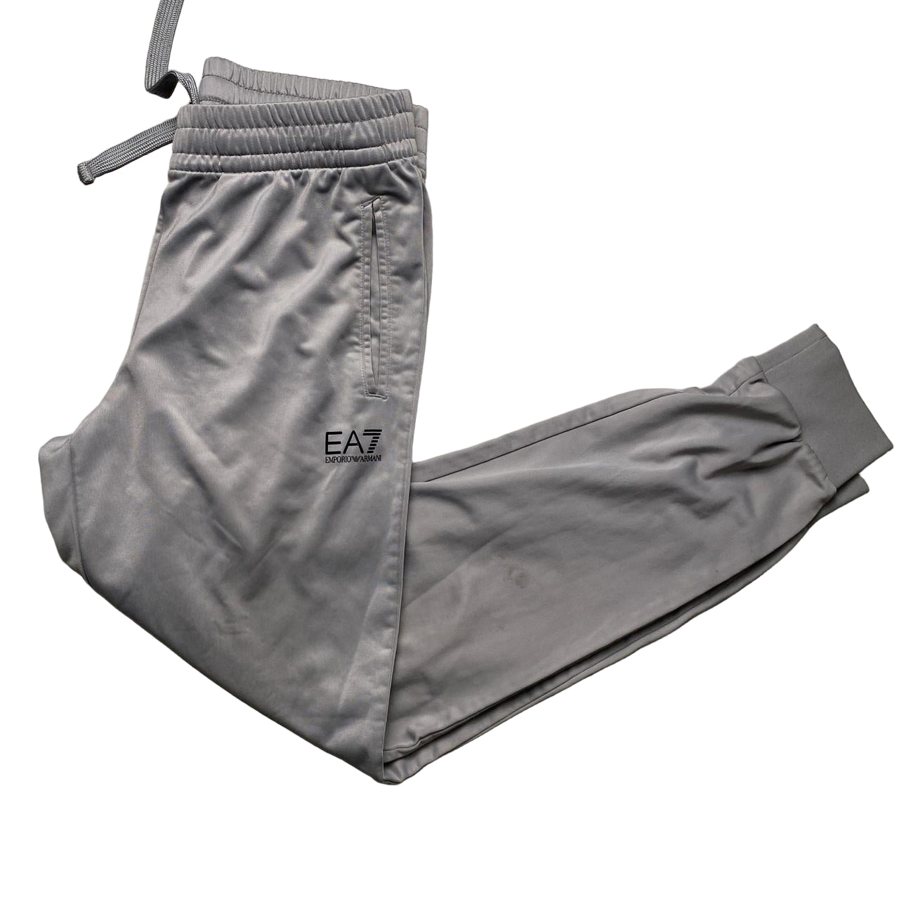 EA7 Emporio Armani Grey and Black Joggers (M)