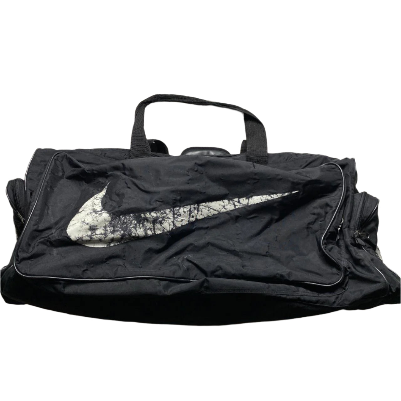 Nike Big Swoosh Black and White 90’s Duffle Travel Bag