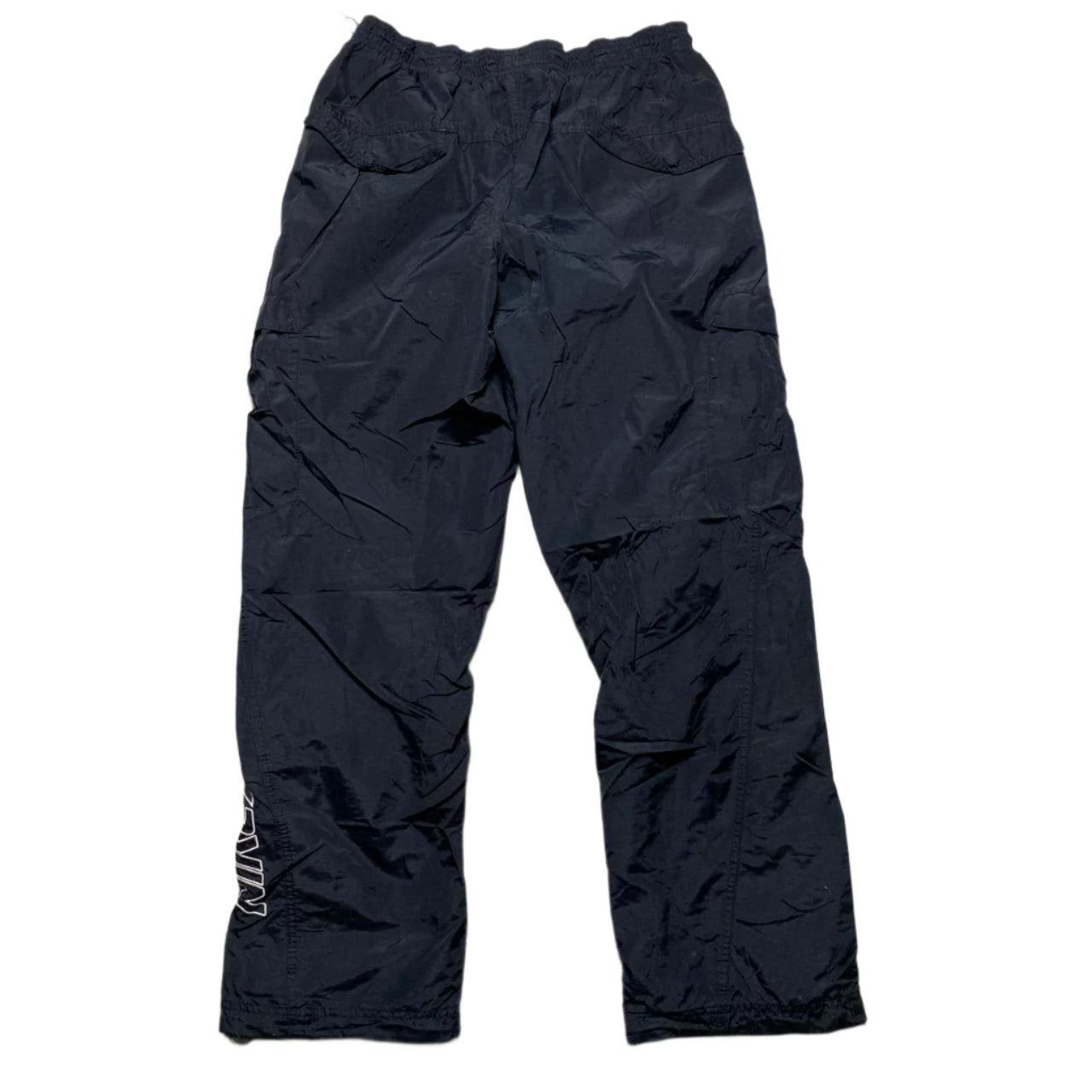 Nike Air Athletic Department Black and White Shell Trackpant Cargo Bottoms (W 30)