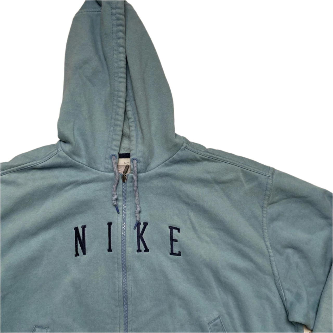 Nike Spellout Blue and And Navy Womens Vintage Zip Hoodie (XL)
