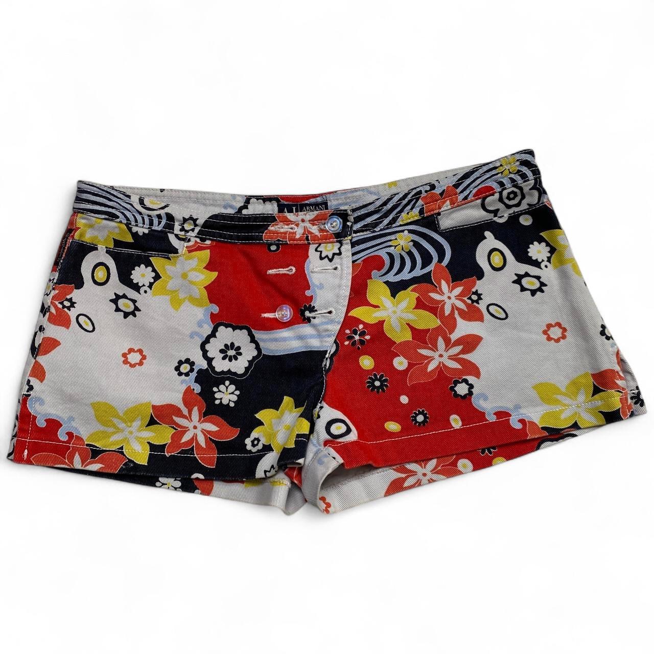 Armani Jeans Vintage Flowal Print Mini Shorts (12)