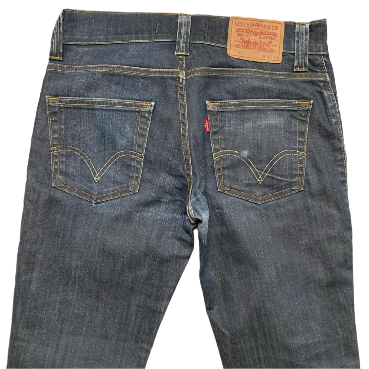 Levis 511 Navy Blue Slim Straight Jeans (32W)