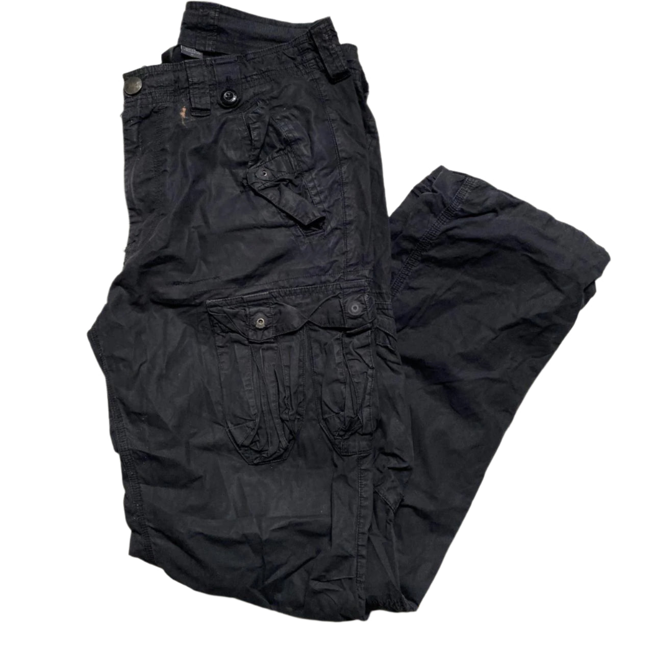 Armani Exchange Black Baggy Cargo Trousers (32W)