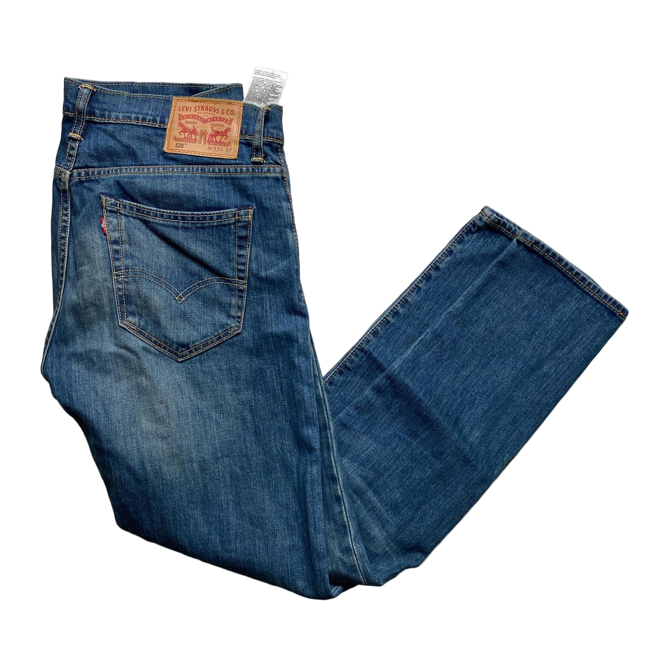 Levis 520 Navy Stonewash Jeans (32W)