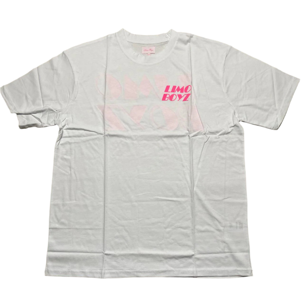 Limo Boyz White and Pink Puff Print T Shirt (XL)