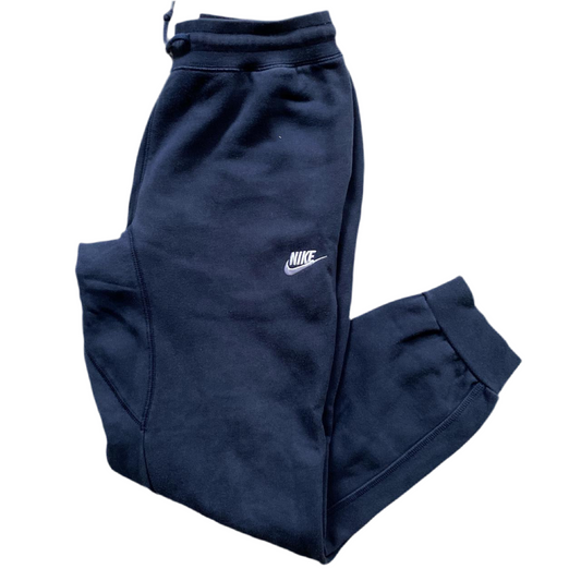 Nike White Swoosh Navy Joggers (M)