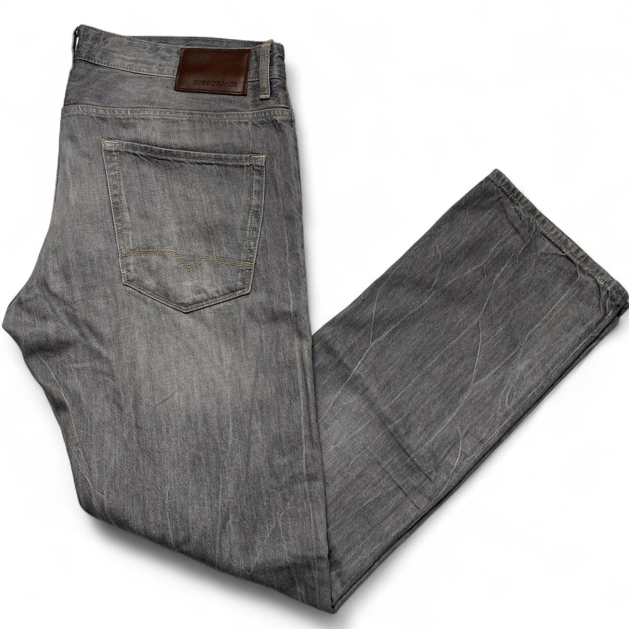 Hugo Boss Orange Light Grey Straight Fit Jeans (36W)
