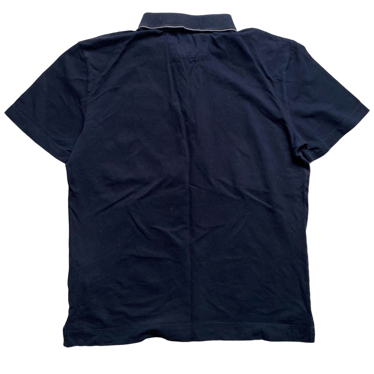 CP Company Slim Fit Navy and White Polo Shirt (M)