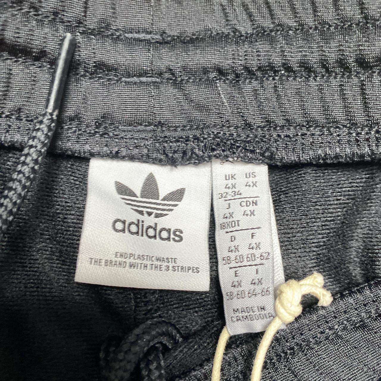 Adidas Black and White Popper Baggy Trackpant Bottoms (4XL)