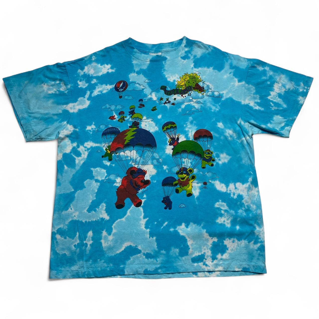 Grateful Dead Blue Tie Dye Vintage 90’s Single Stitch 1993 Parachute Bears T Shirt