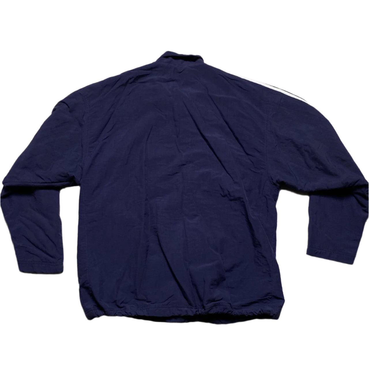 Adidas Vintage Navy and White Quarter Zip Padded Jacket (L)