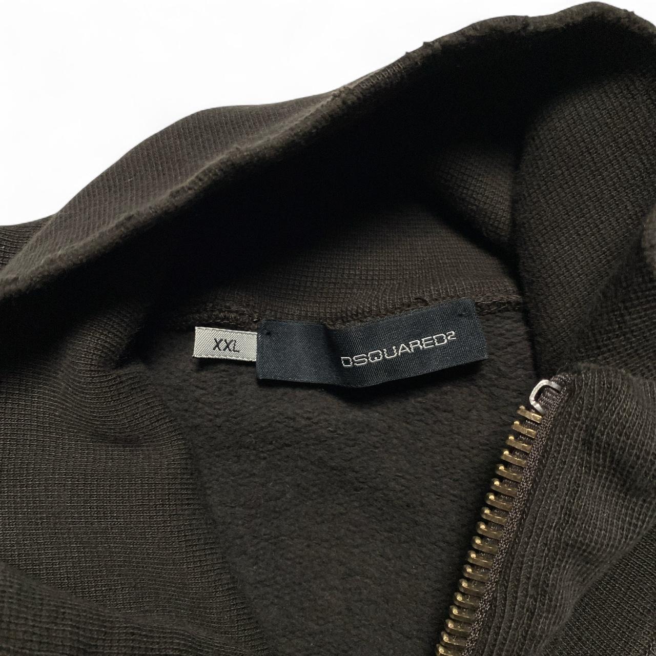 Dsquared Vintage Brown and Cream Zip Jumper (2XL)