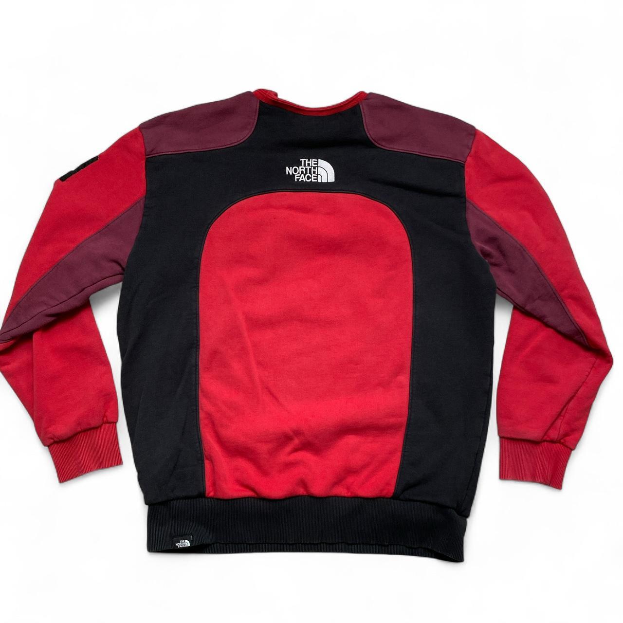 The North Face Red Black White and Burgundy Multi Colour Jumper (M)