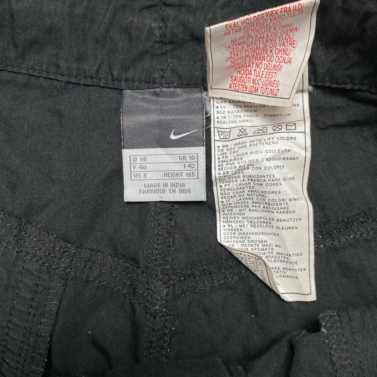 Nike Baggy Cargo Black and White Small Swoosh Bottoms (10)