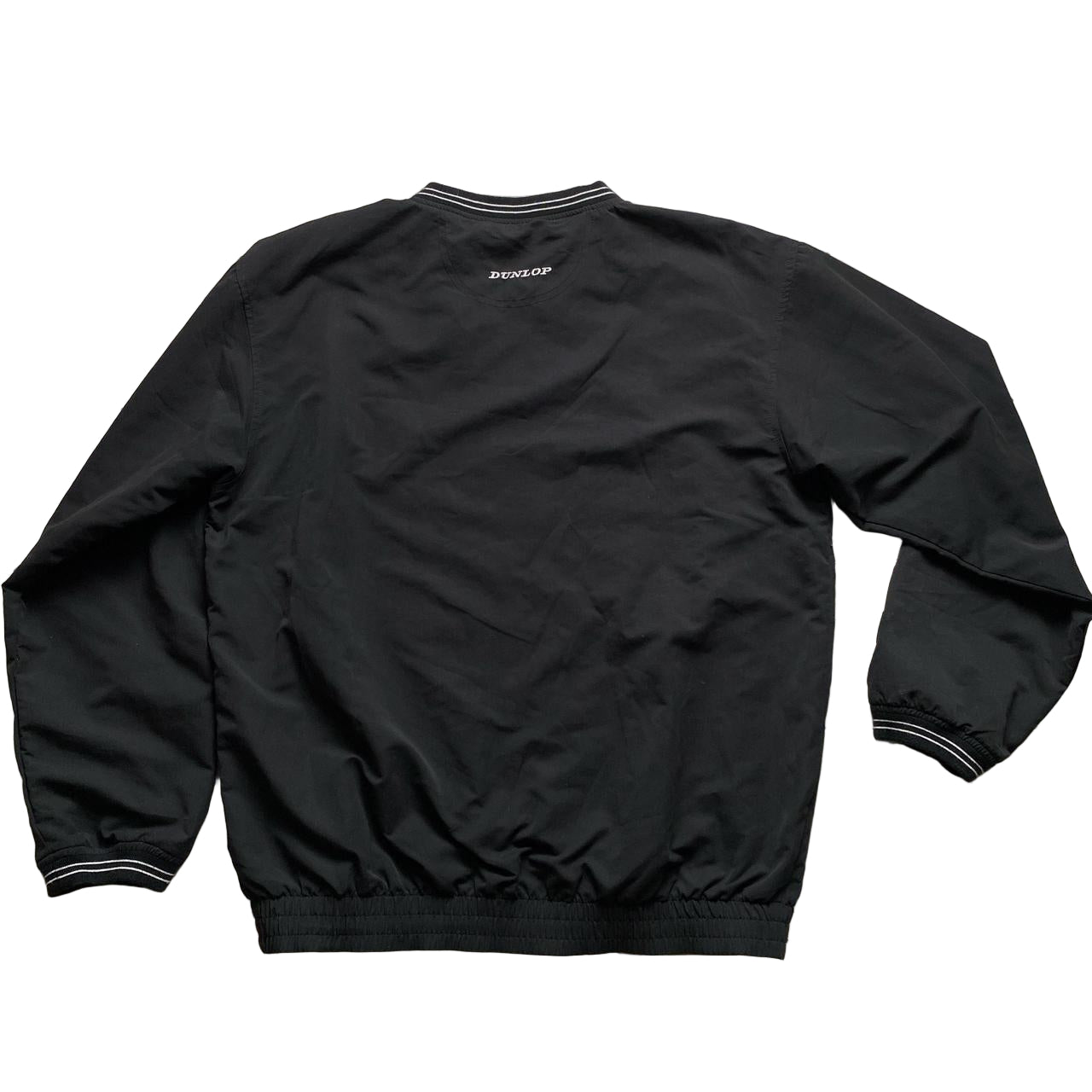 Dunlop Vintage Black and White Golf Windbreaker Shell Jumper (L)
