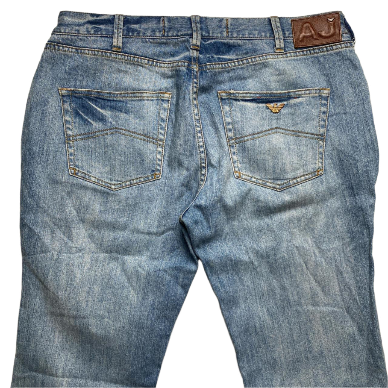Armani Vintage Light Blue Baggy Comfort Fit Jeans (38W)