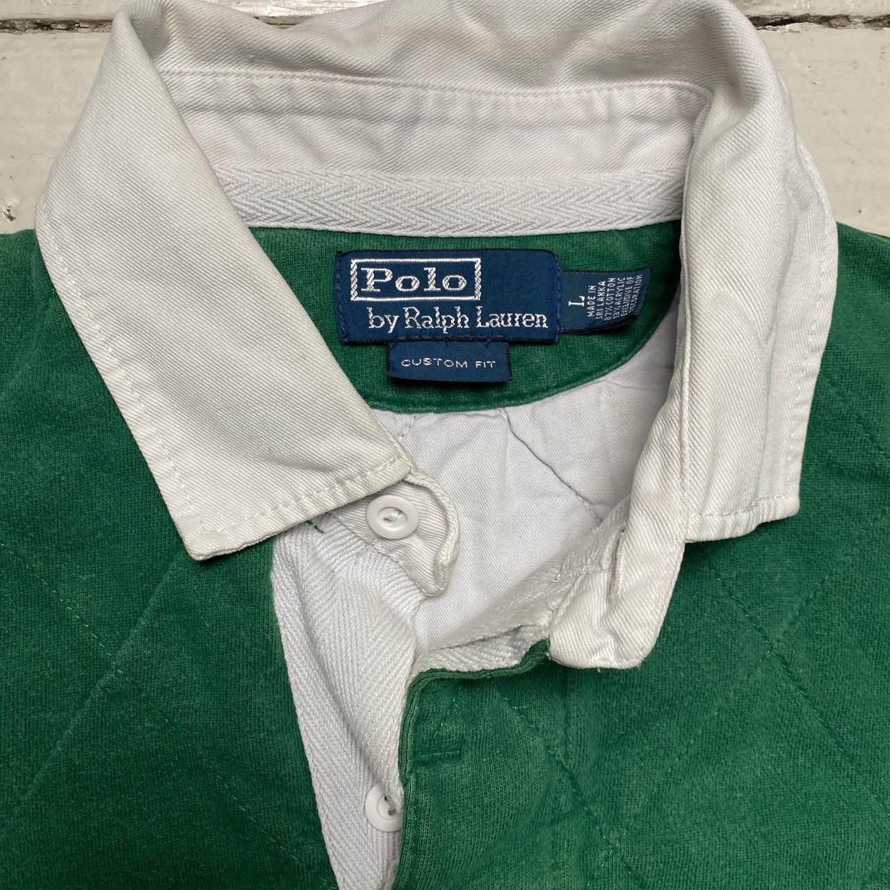 Ralph Lauren Polo Green and Orange Pony Polo Shirt (L)
