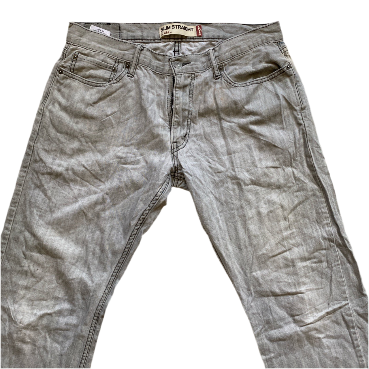 Levis 514 Slim Straight Grey Jeans (34W)