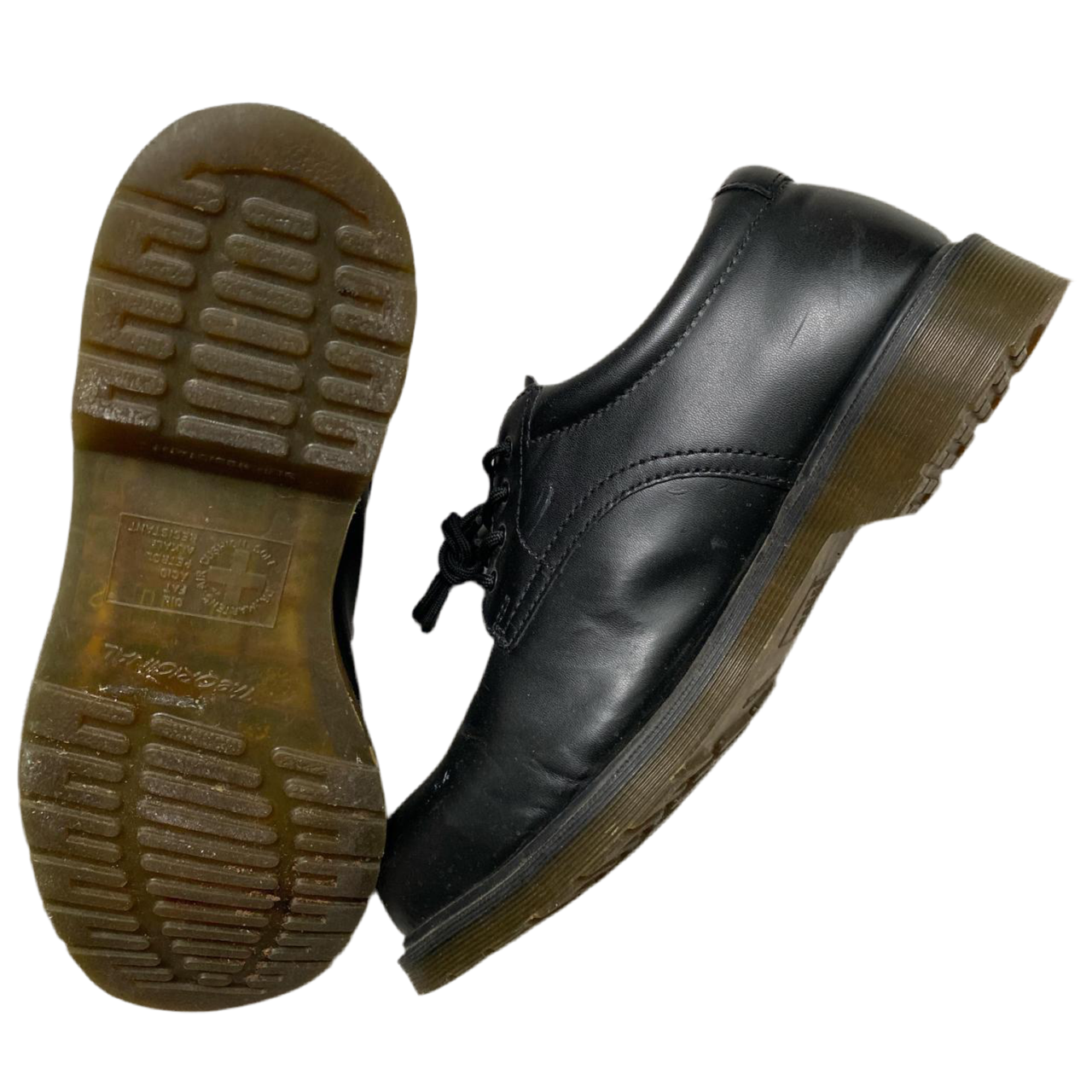 Dr Martens Black Steel Toe Low Boot Shoes (UK 10)