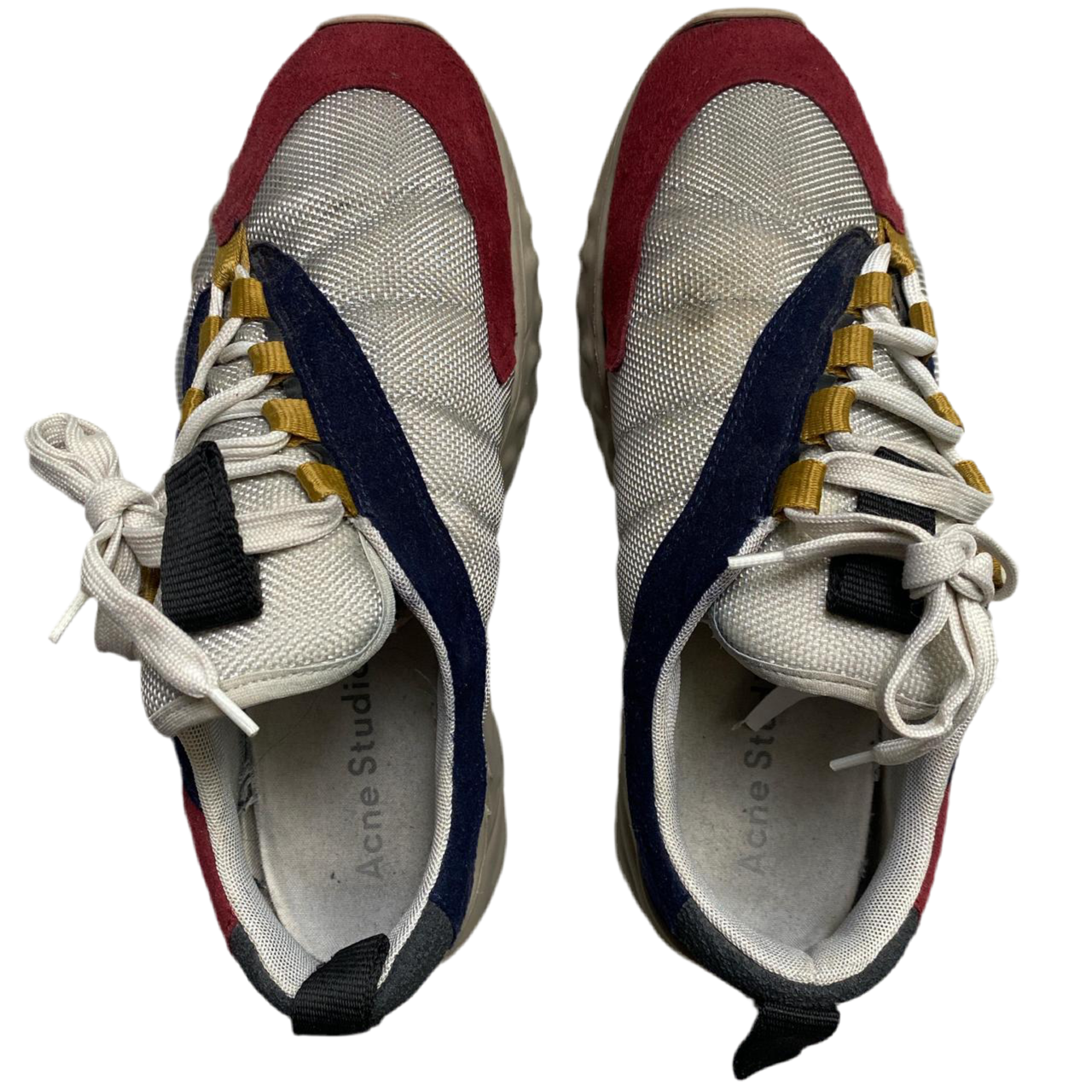 Acne Studios White Red and Navy Trainers (UK 9)