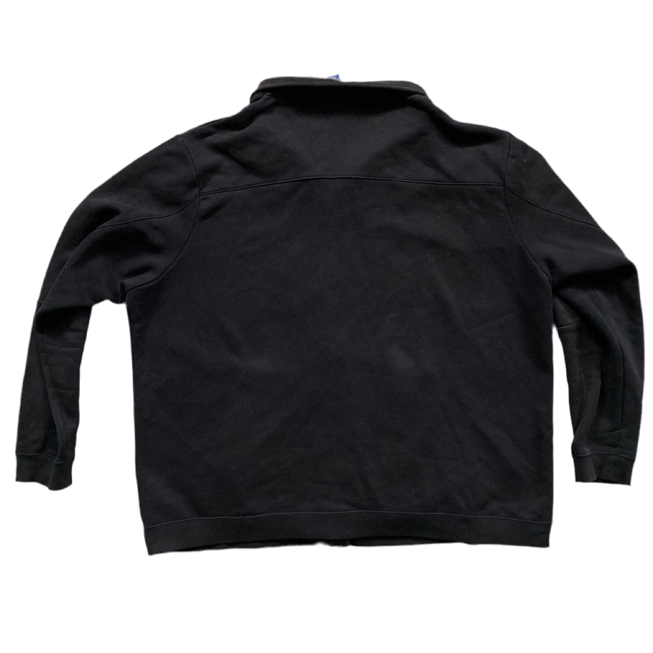 Nike White Swoosh Black Zip Jumper (2XL)