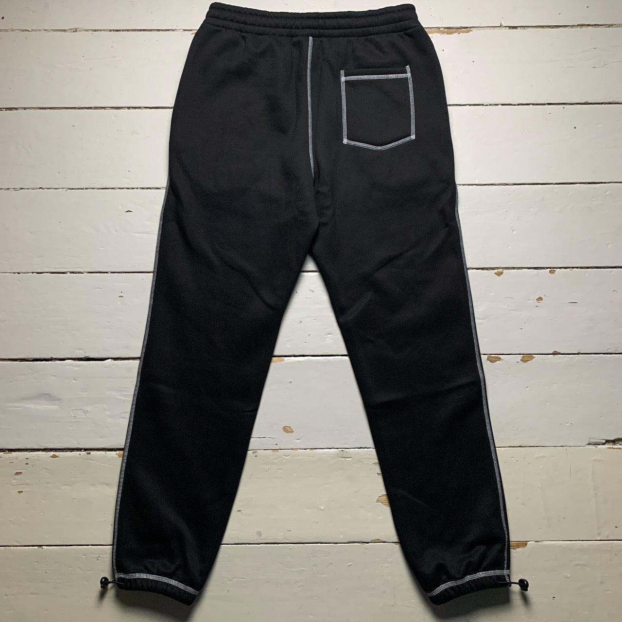Black The Trio Contrast Stitch Sweatpants