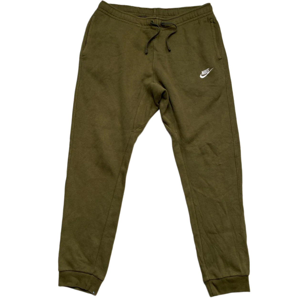 Nike Khaki Green and White Tracksuit Jumper and Joggers (M)