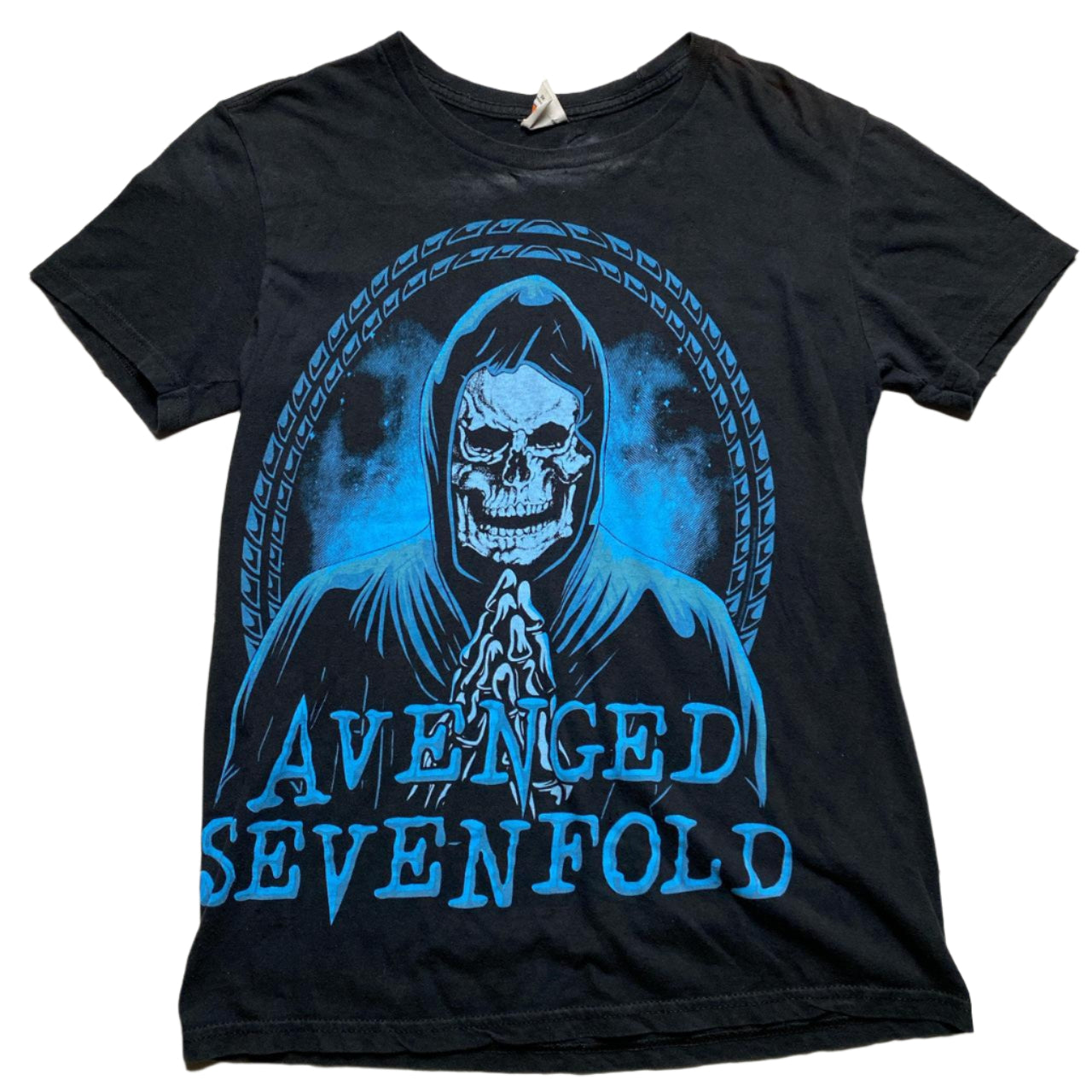 Black Avenged Sevenfold Blue and Black T Shirt (XS)