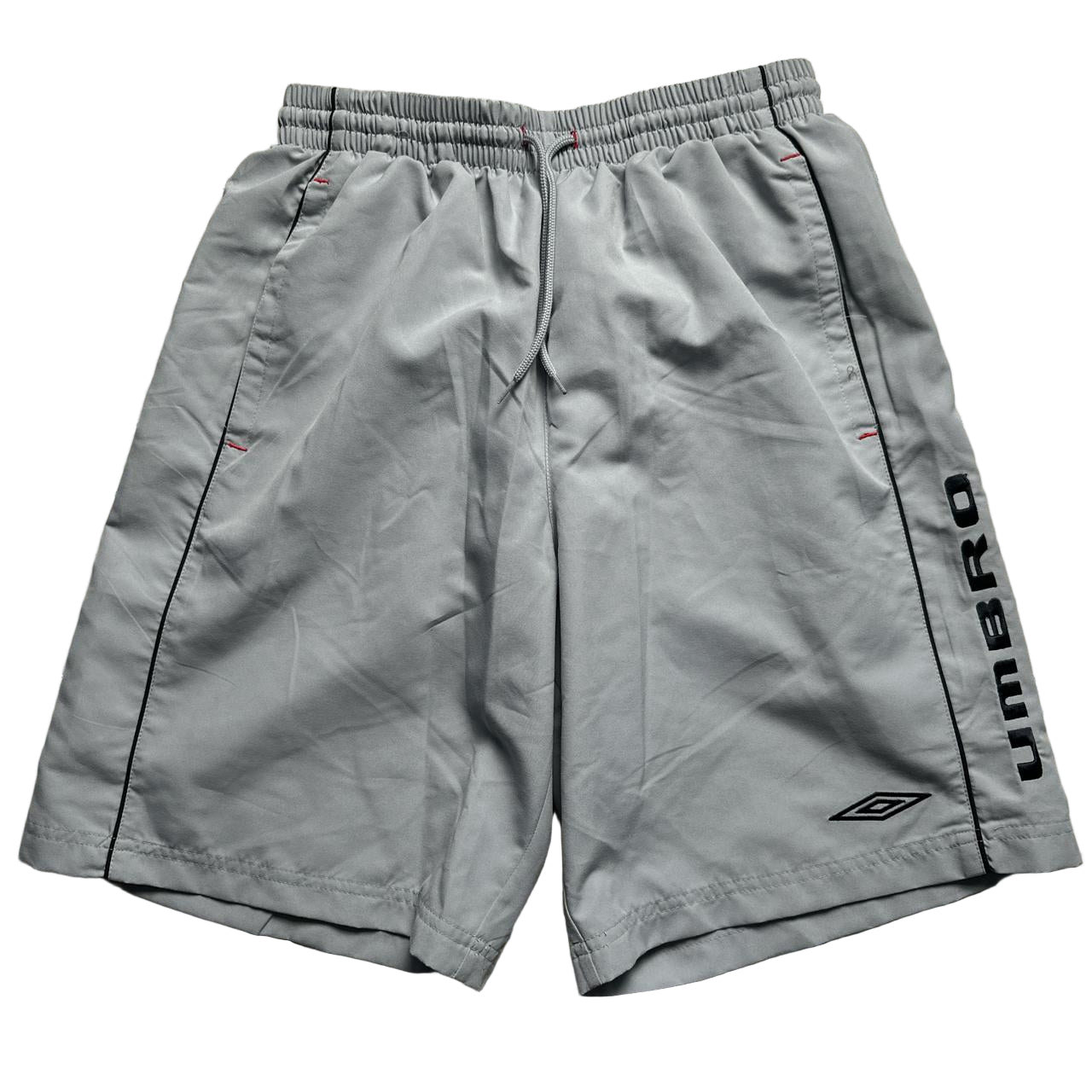 Umbro Grey and Black Shell Trackpant Shorts (M)