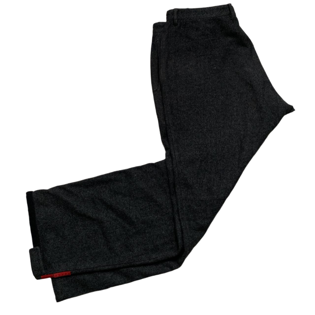 Prada Vintage Virgin Wool Grey Smart Trousers (36W)