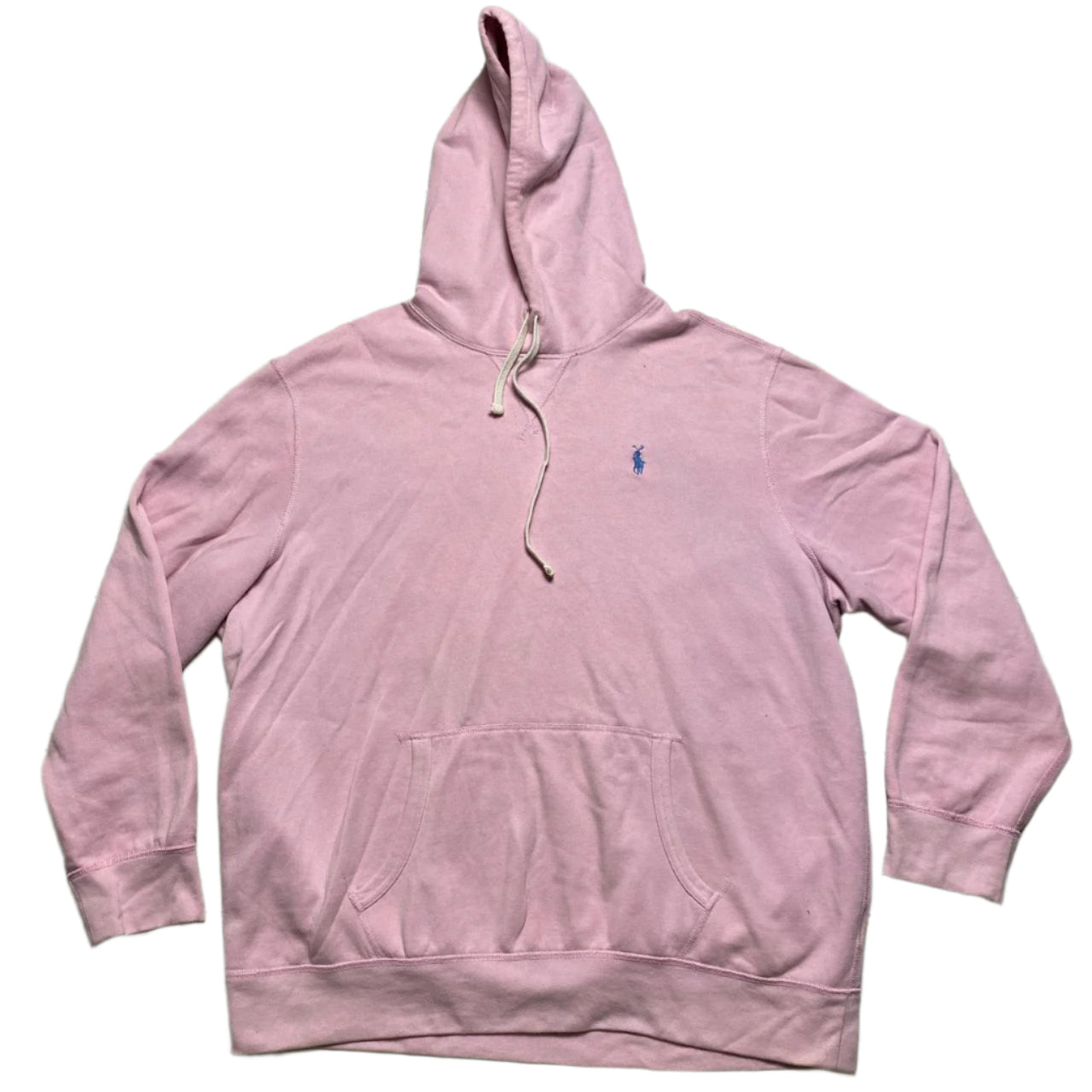 Ralph Lauren Polo Pink and Blue Pony Hoodie (2XL)