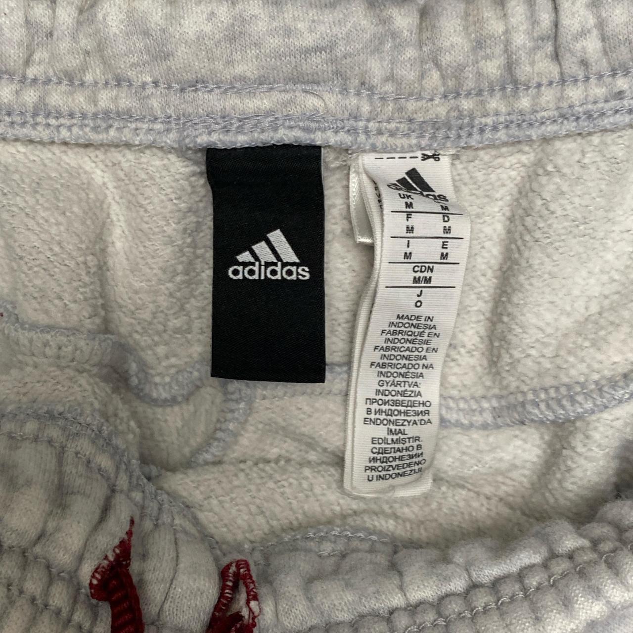 Adidas Grey and Burgundy Baggy Joggers (M)
