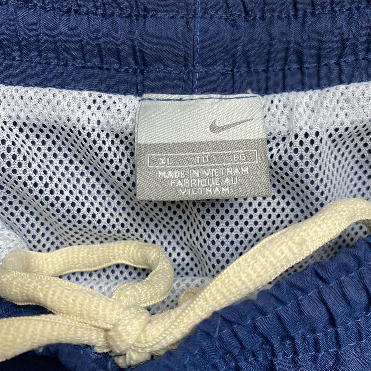 Nike Vintage y2k Navy Red and White Swoosh Shell Trackpant Shorts (XL)