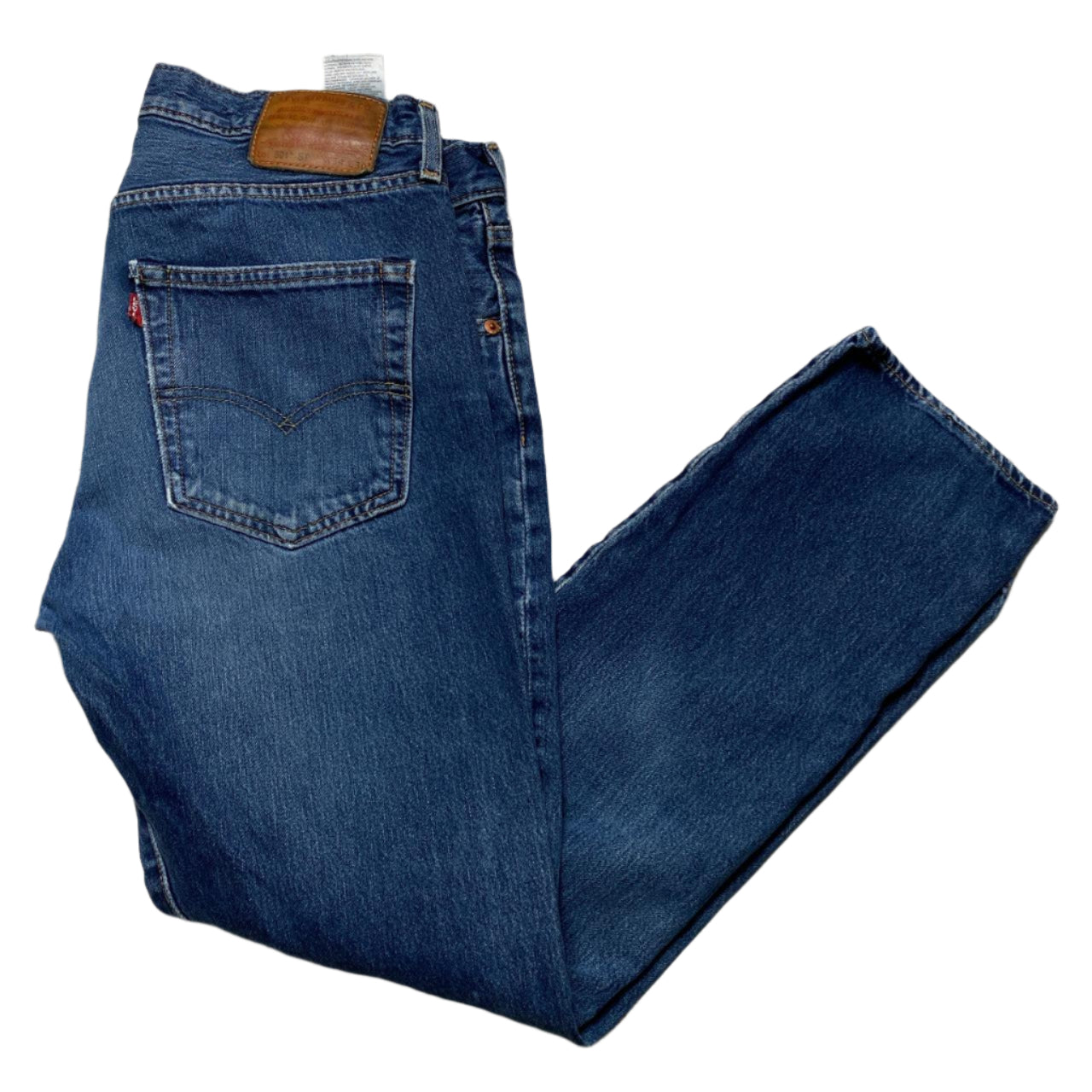 Levis 501 ST Slim Navy Blue Jeans (W 34)