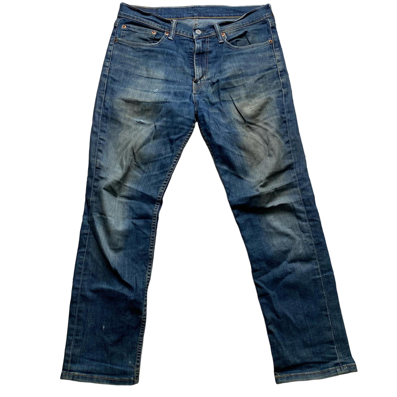 Levis 511 Dark Navy Distressed Slim Jeans (34W)