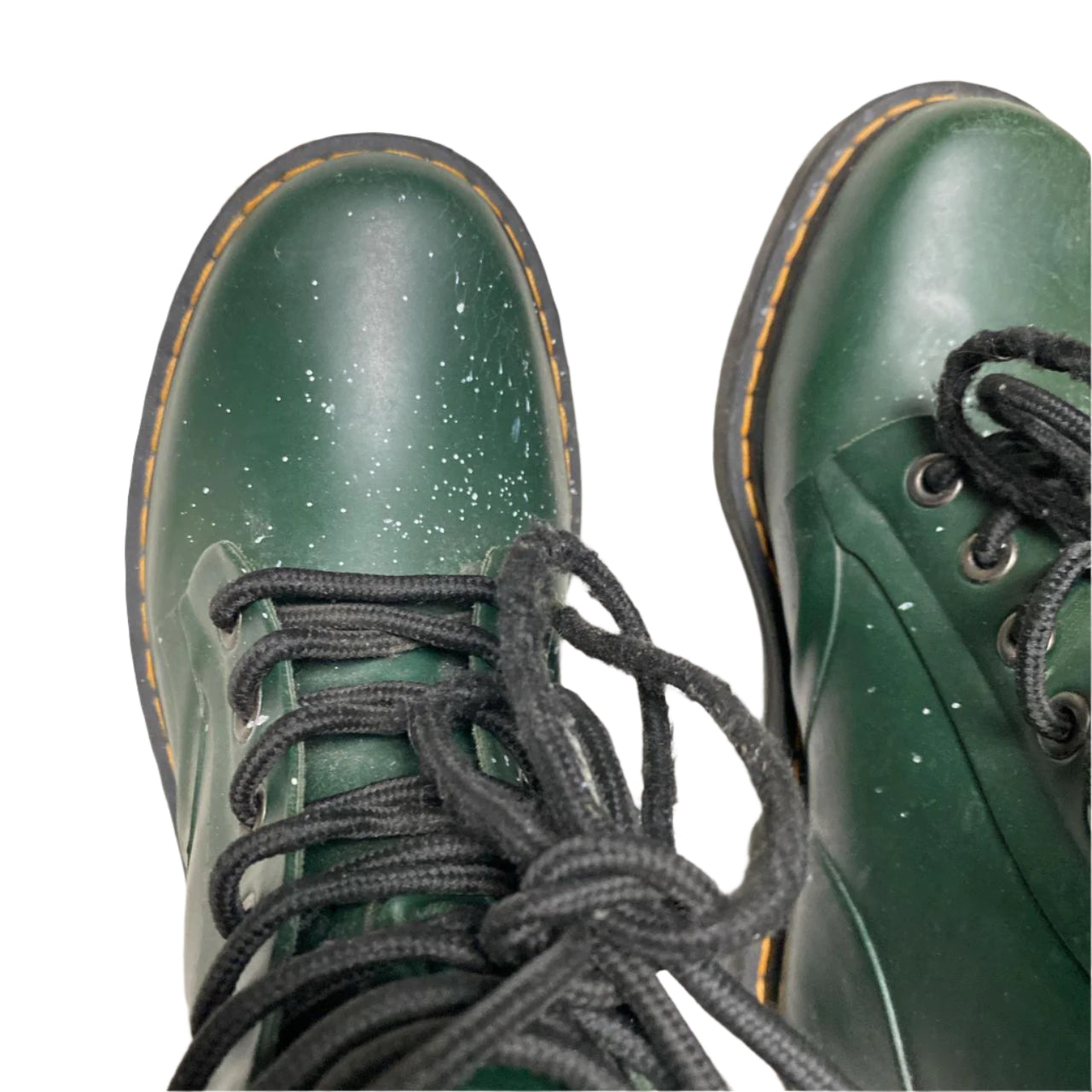 Dr Martens High Boots Bottle Green Rubber Womens (UK 4)