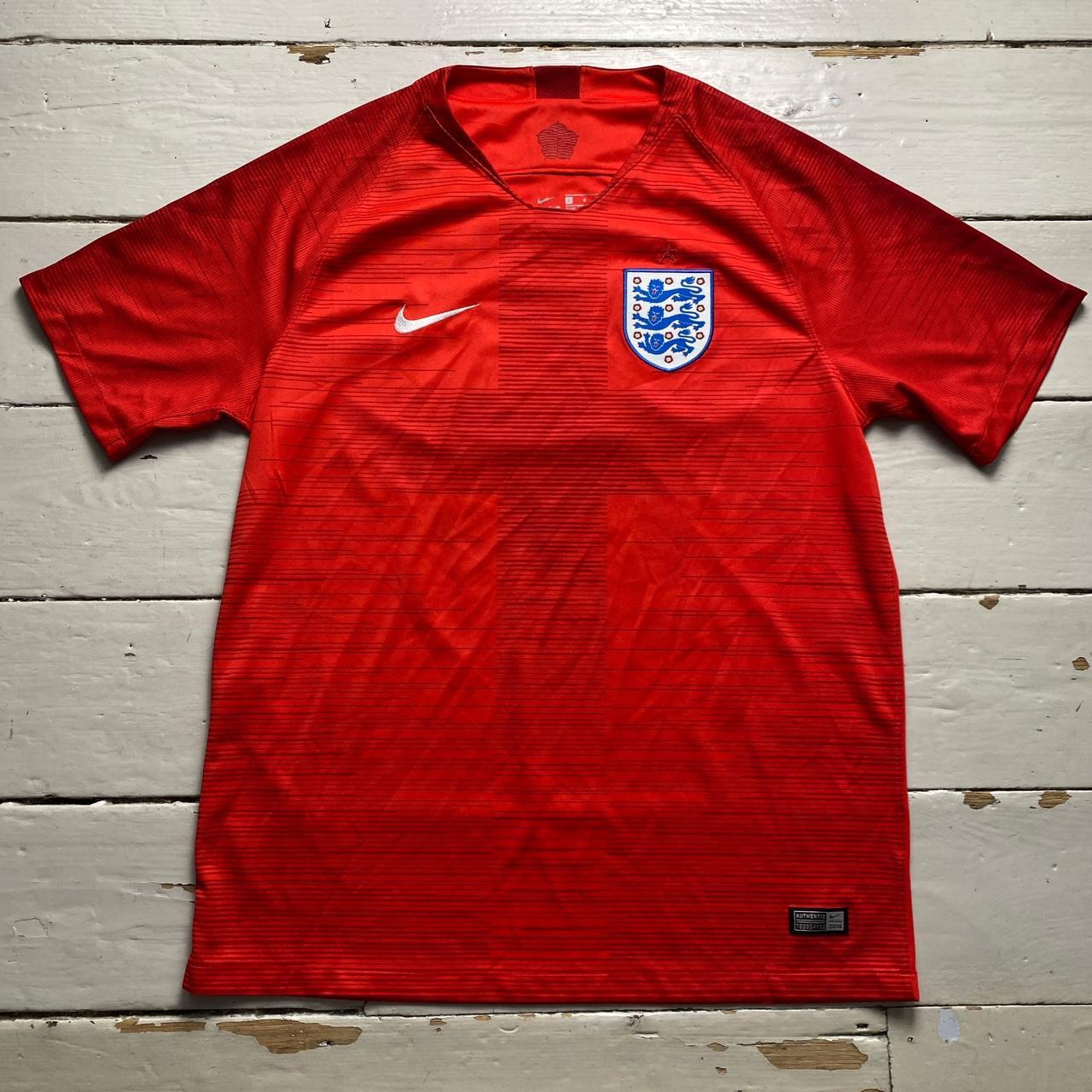 England Nike Red and White Football Jersey