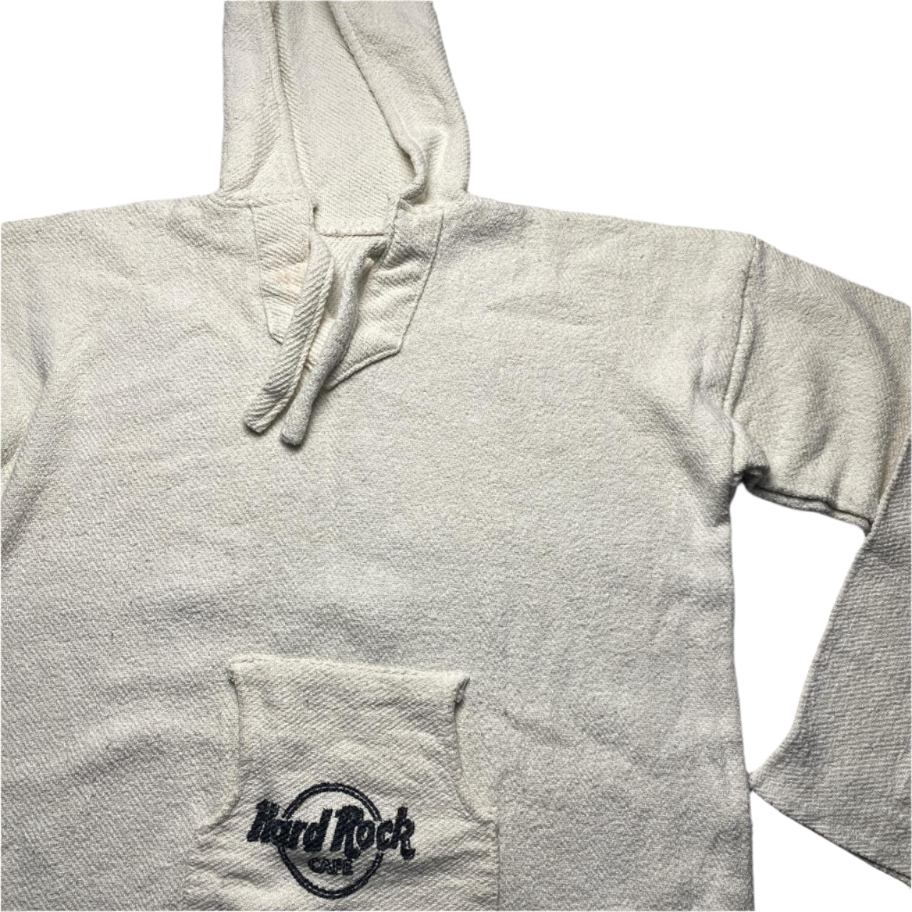 Hardrock Cafe 80’s Baja Rasta Cancun Vintage Towelling White Hoodie (L)