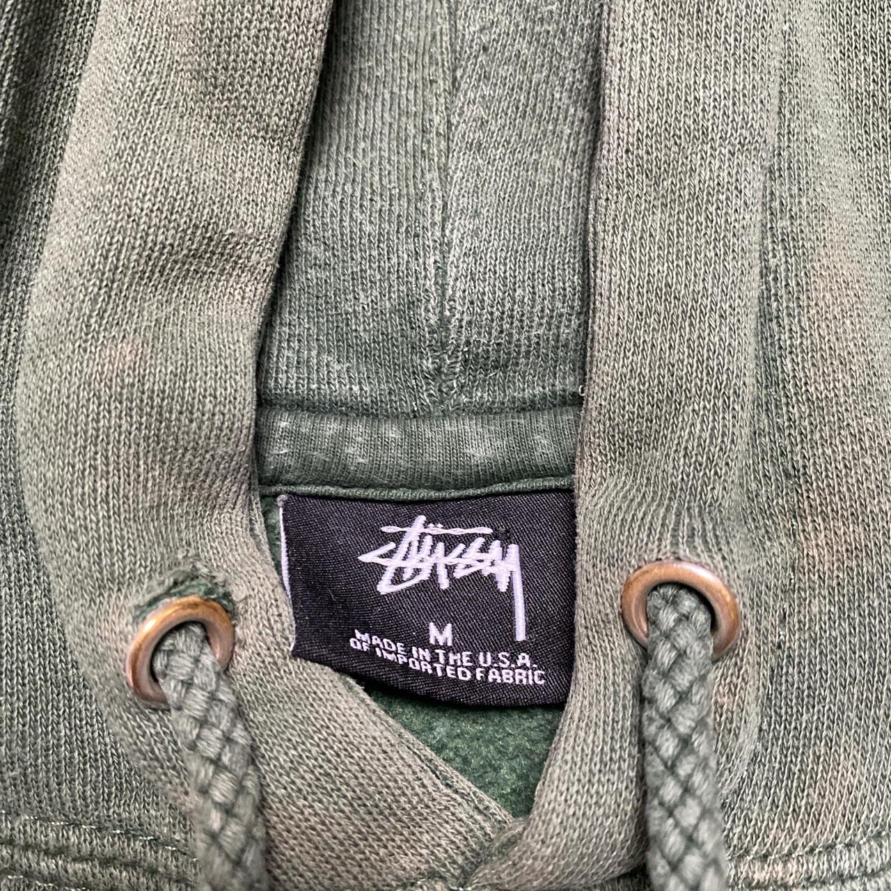 Stussy Bottle Green and Grey Hoodie (M)